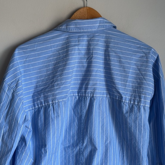 Everlane Blue & White Striped Relaxed Fit Button-Down Shirt XS - Picture 11 of 14